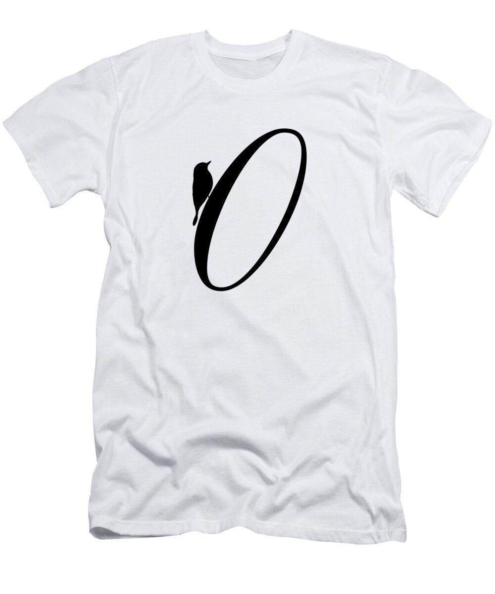 0 in Black Bird and Script Custom Home Fashions T-Shirt