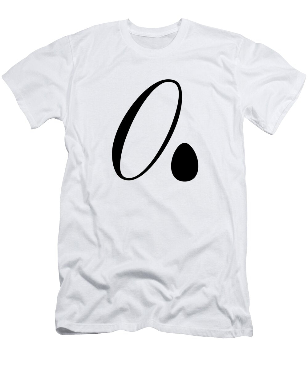 0 in Black Birds and Script Custom Home Fashions T-Shirt