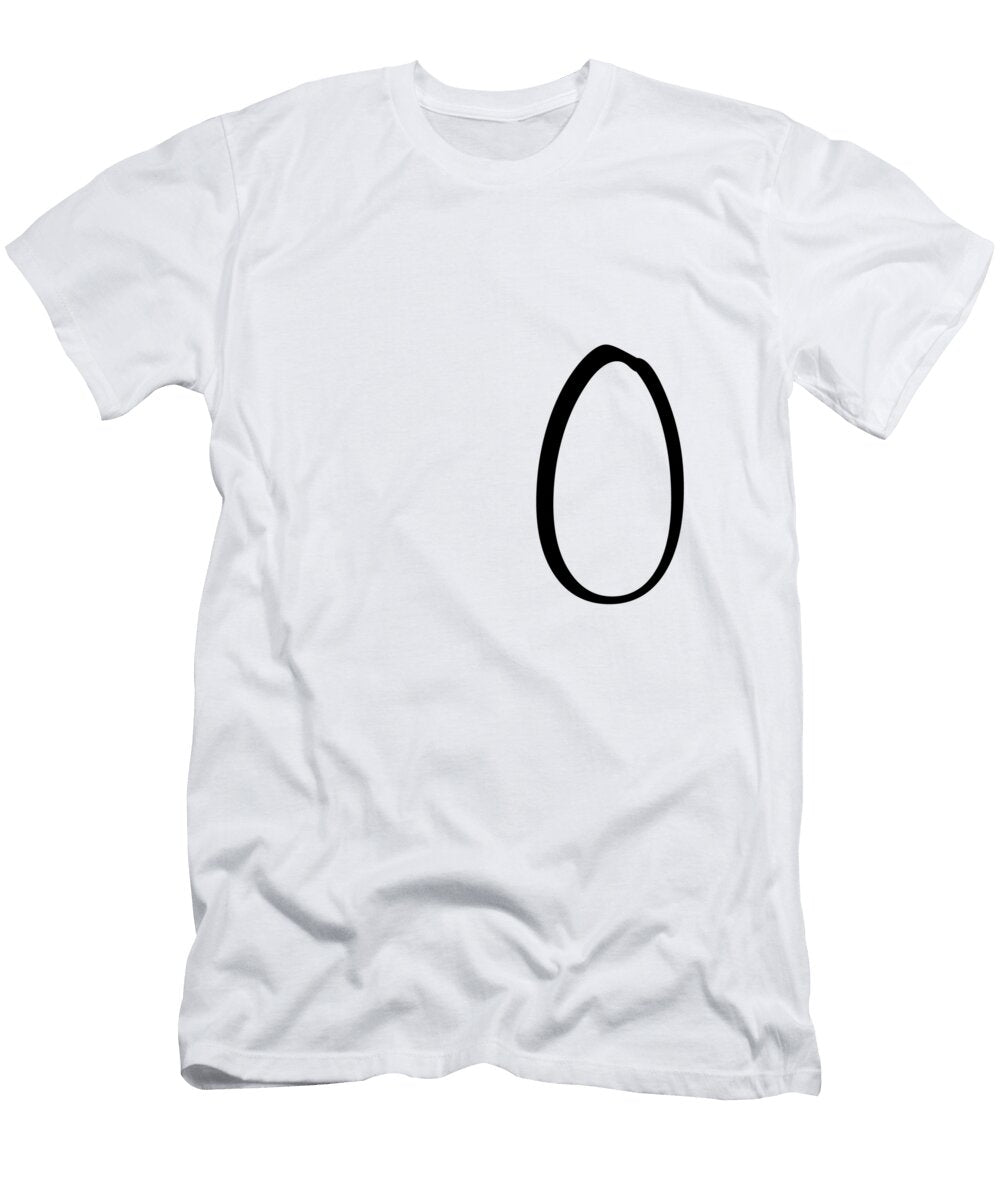 0 in Black Simple Script Custom Home Fashions T-Shirt