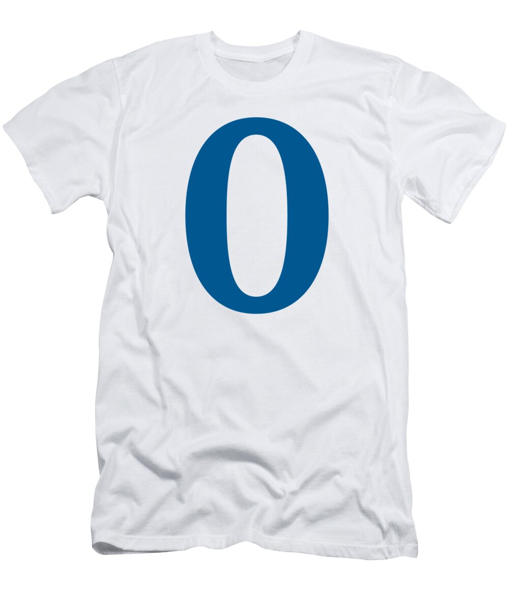 0 in Sega Blue Typewriter Style Custom Home Fashions T-Shirt