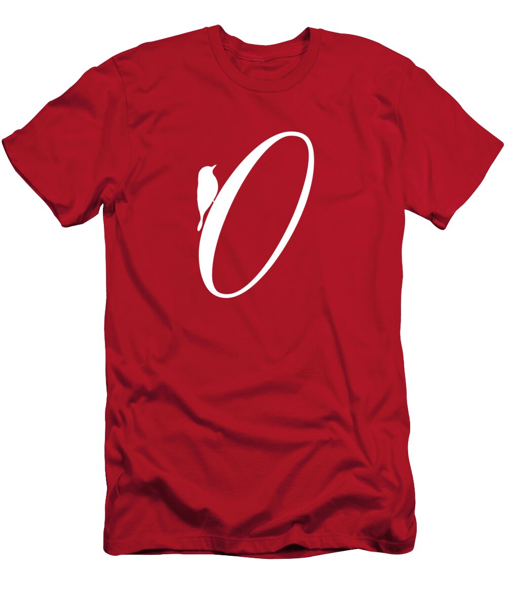 0 in White Bird and Script Custom Home Fashions T-Shirt