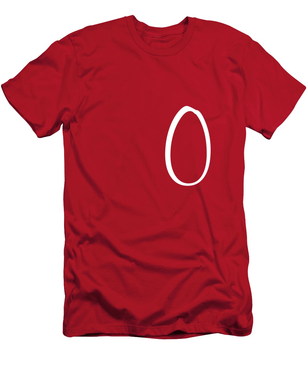0 in White Simple Script Custom Home Fashions T-Shirt