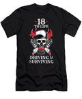 1 18 to Life Trucker Skull Flames Truck Driver Shannon Nelson Art T-Shirt
