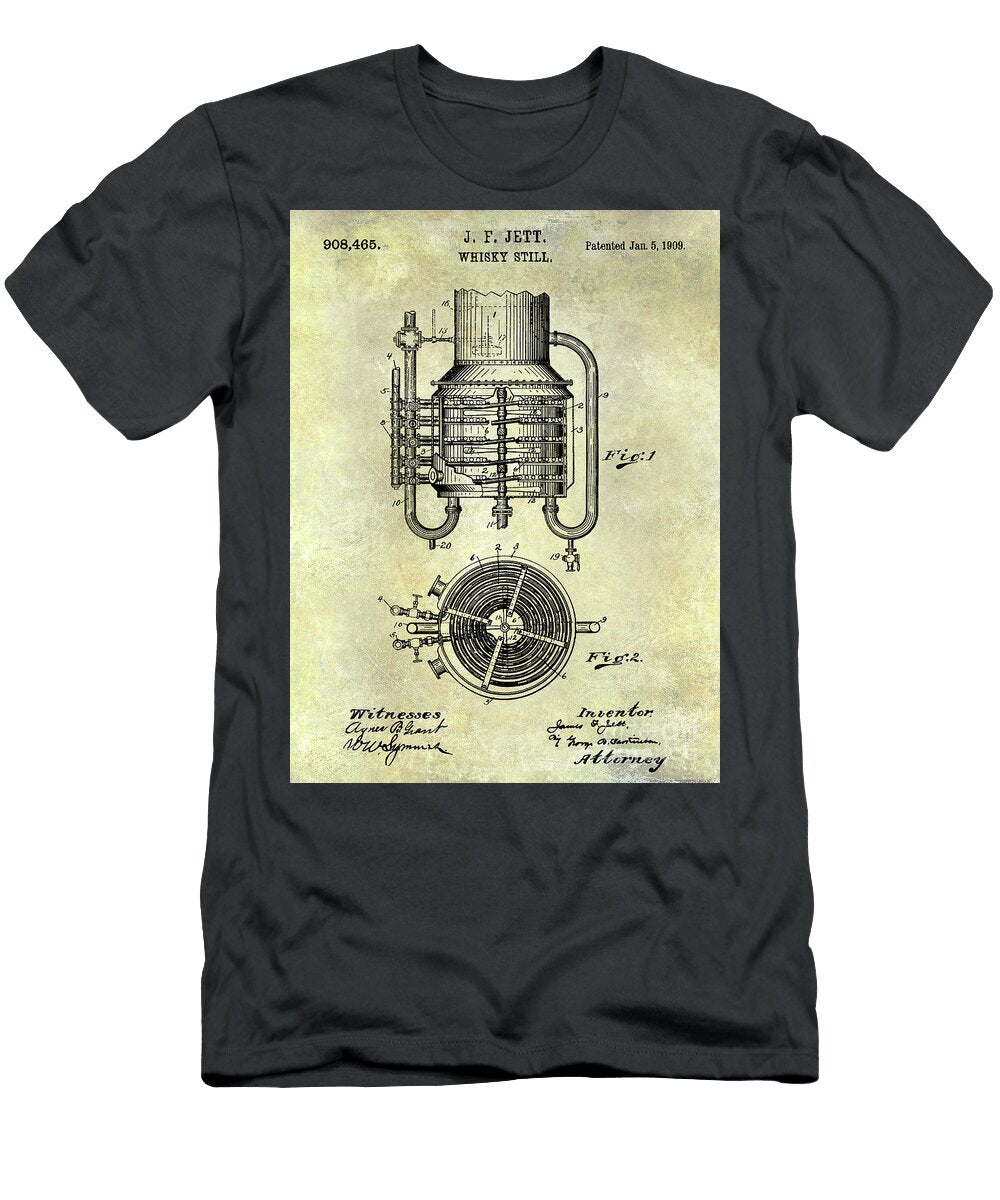 1 1909 Whiskey Still Patent Jon Neidert T-Shirt