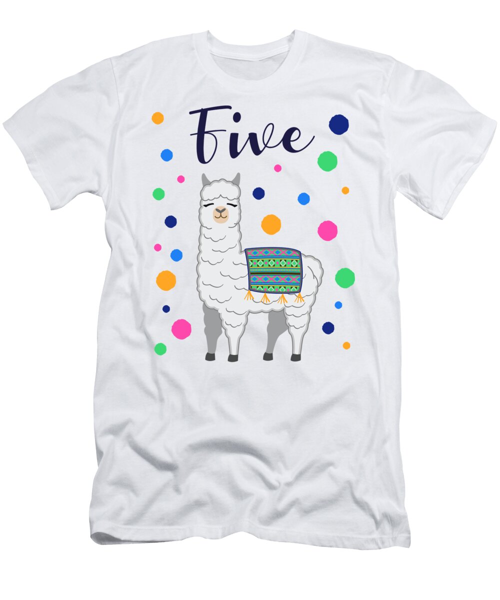 1 5 Years Birthday Gift Kids Llama Alpaca John Romeo T-Shirt