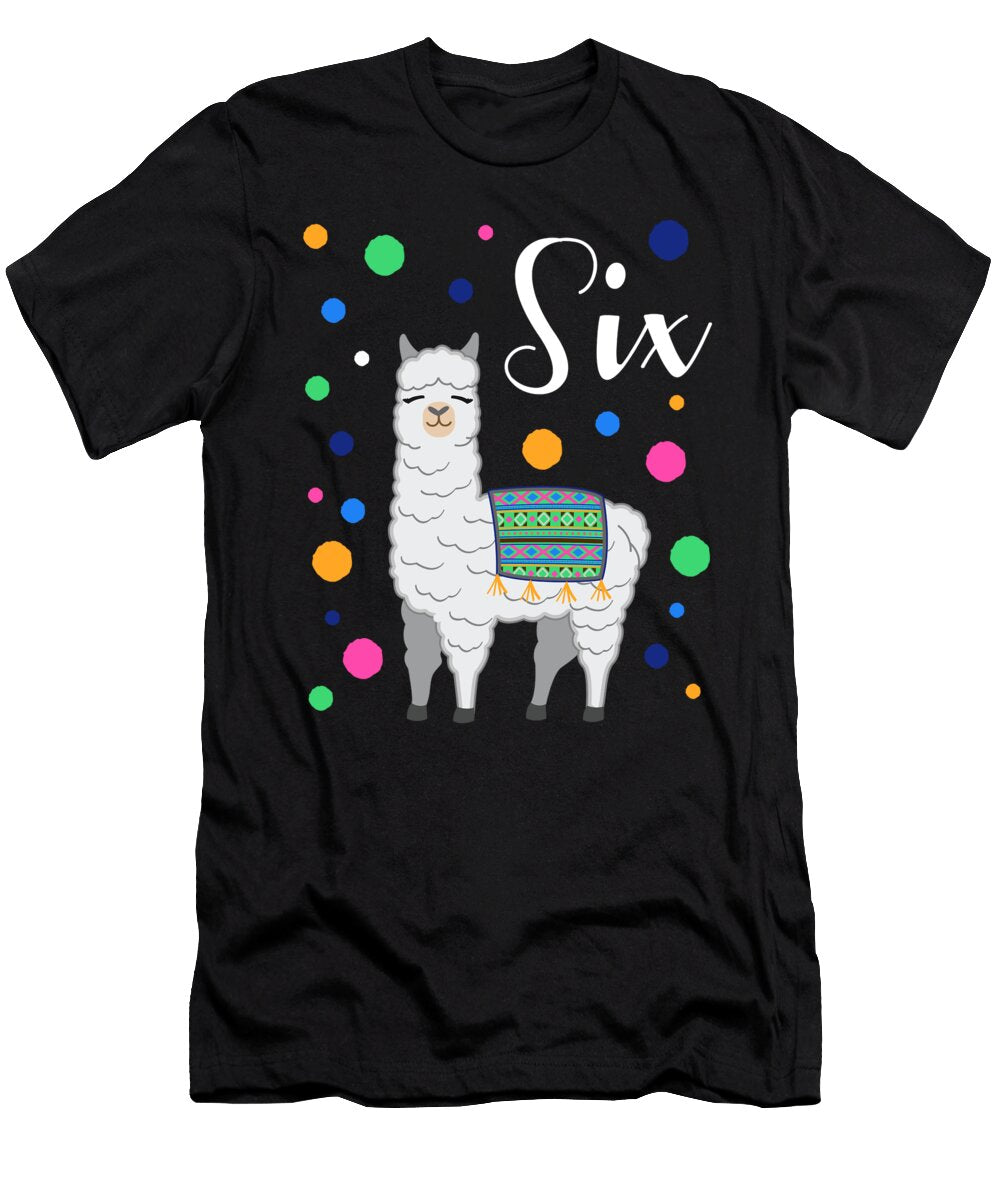1 6 Years Birthday Gift Kids Llama Alpaca John Romeo T-Shirt