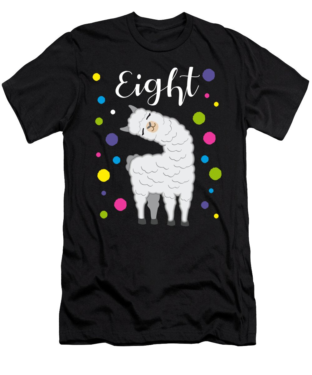 1 8 Years Birthday Gift Kids Llama Alpaca John Romeo T-Shirt
