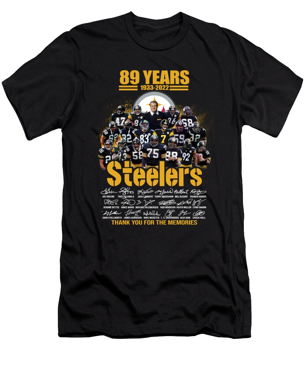 1 89 Years Pittsburgh Steelers 1933 2022 Signatures Th T-Shirt