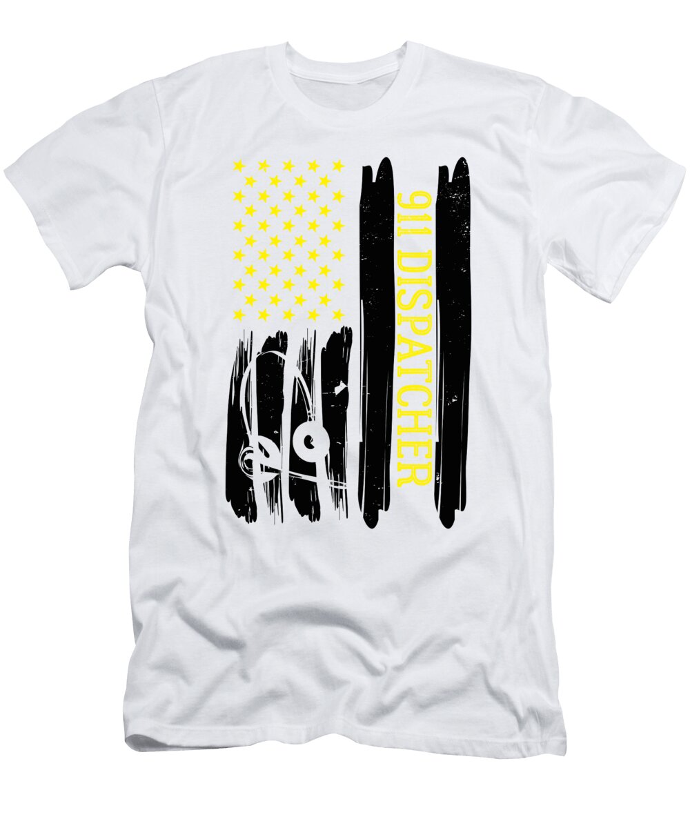 1 911 Dispatcher American Yellow Flag Policeman Florian Dold Art T-Shirt