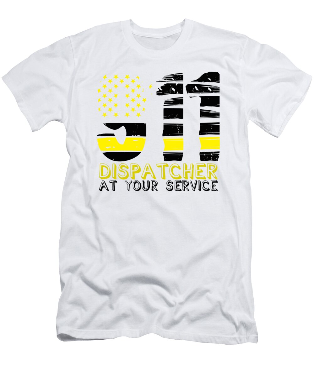 1 911 Dispatcher At Your Service Policeman Call Florian Dold Art T-Shirt
