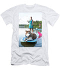 1 a Young Couple and Their Dog on a Stand Julia Cumes T-Shirt