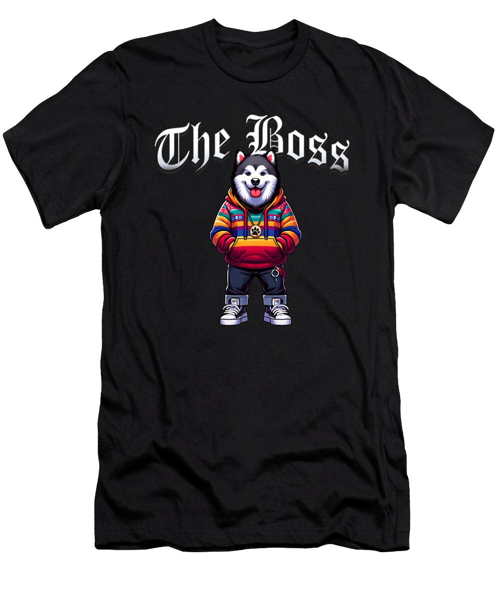 1 Alaskan Malamute Dog the Boss Cool Jacket Outfit Zyneu Gangd T-Shirt