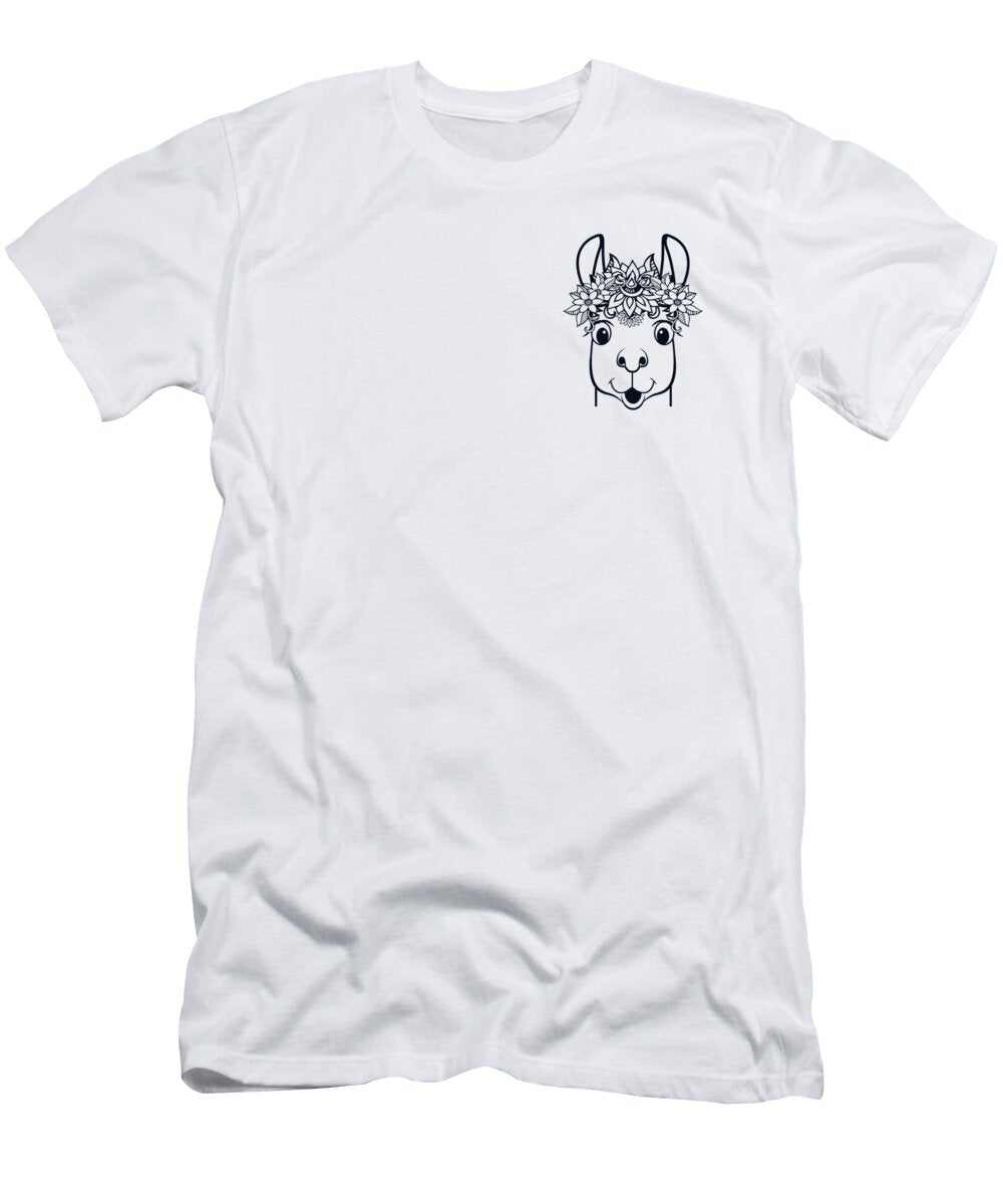 1 Alpaca Logo Emblem Guanaco Llama Vicuna Breeder Alpaca Marco Rothe T-Shirt