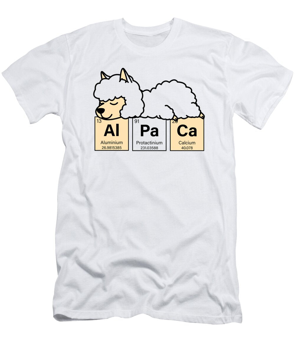 1 Alpaca Periodic Table of Elements Guanaco Llama Alpaca Marco Rothe T-Shirt
