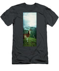 1 Alpaca Vicugna Pacos on a Mountain Animal Images T-Shirt