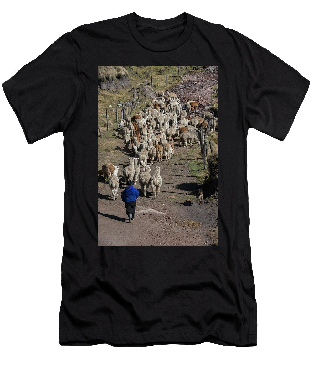 1 Alpacas Going to Pasture Pulingue San Pablo Community Pete Oxford Natureplcom T-Shirt