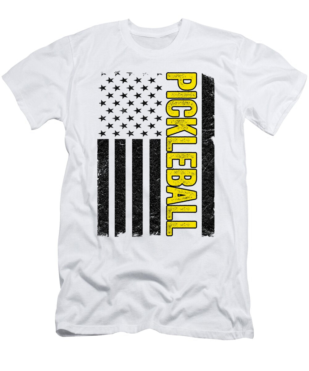 1 American Flag US 4th of July Pickleball Funny Pickleball Lisa Stronzi T-Shirt