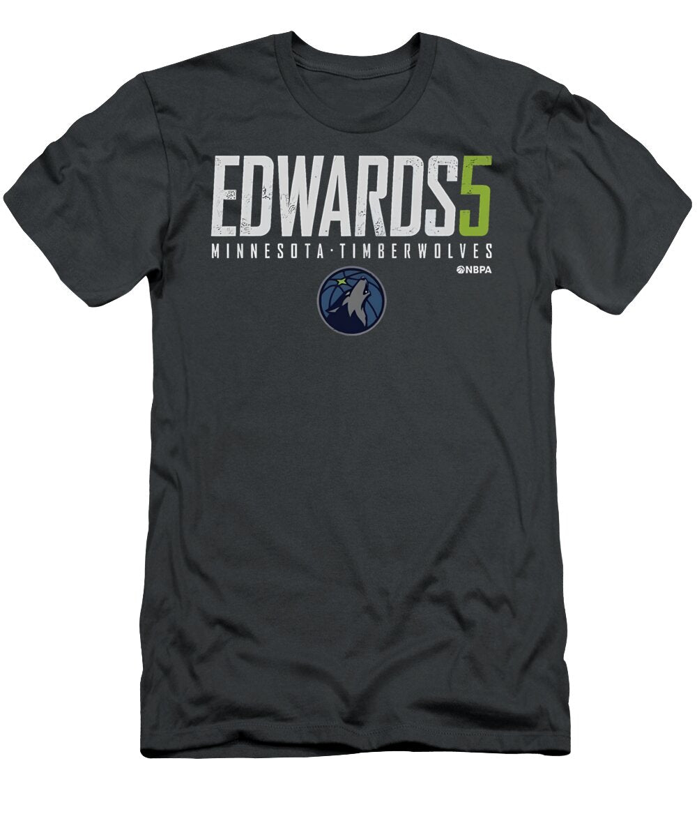 1 Anthony Edwards Minnesota Timberwolves Elite Wht Handsley Nguyen T-Shirt