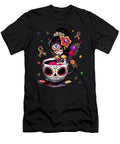 1 Autism Awareness Coffee Sugar Skull Girl Autism Shannon Nelson Art T-Shirt