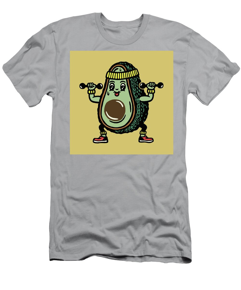 1 Avocado Character Working Out Csa Images T-Shirt