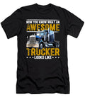 1 Awesome Trucker Big Rig Semi Trailer Truck Driver Gift Men Dhbubble T-Shirt
