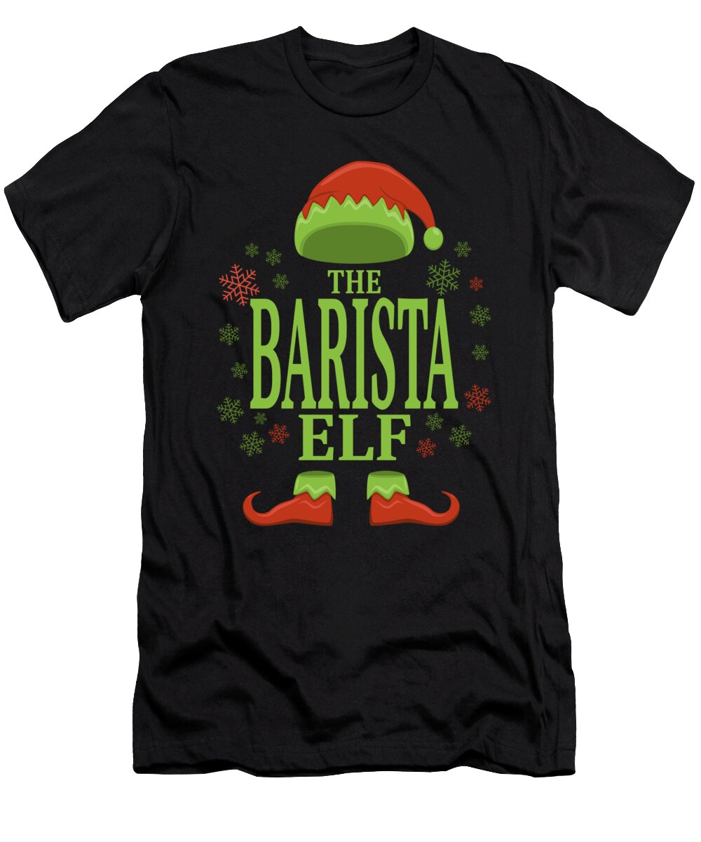 1 Barista Christmas Elf Manuel Schmucker T-Shirt