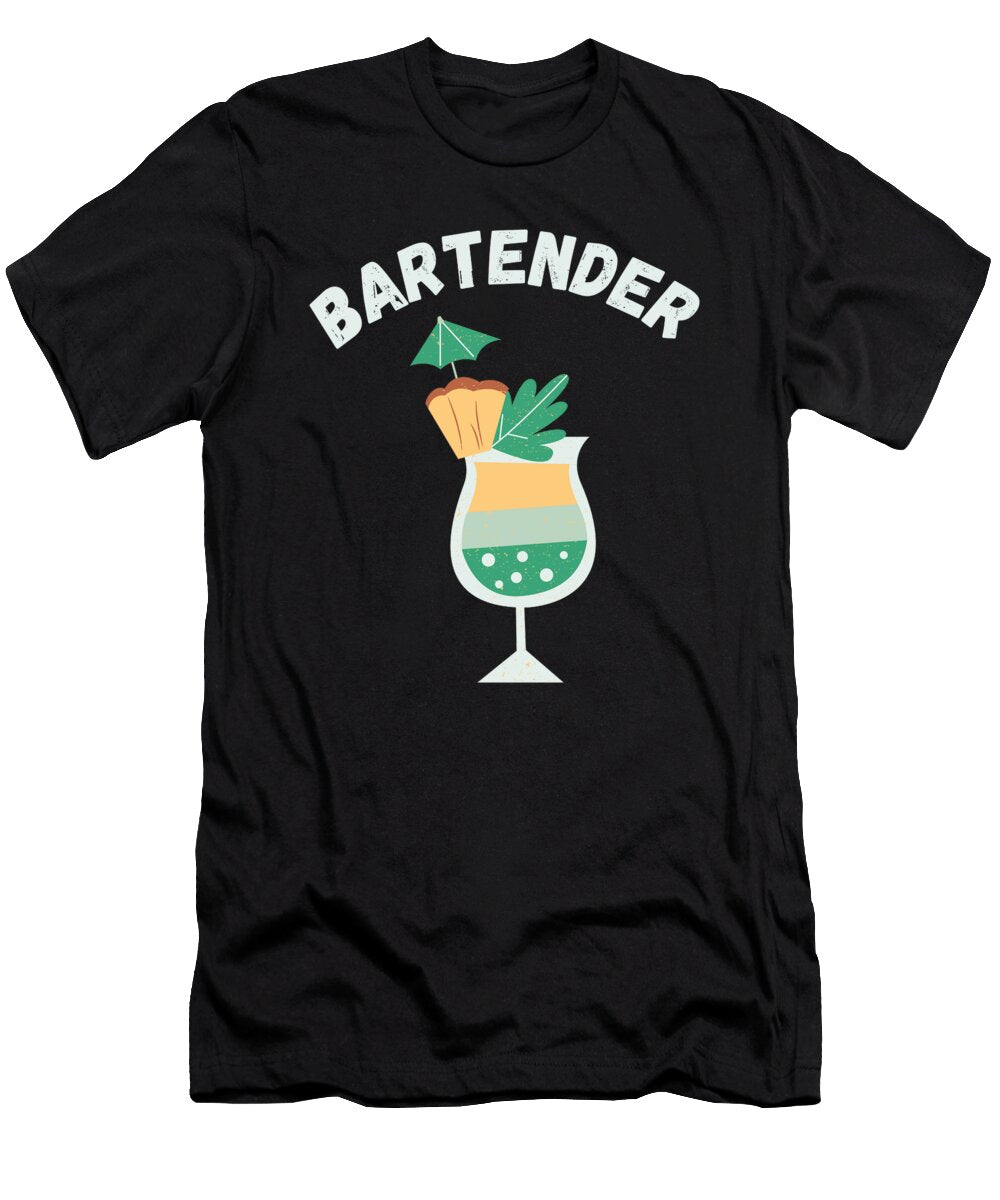 1 Bartender Barkeeper Tapster and Mixologist Gift Justus Ratzke T-Shirt