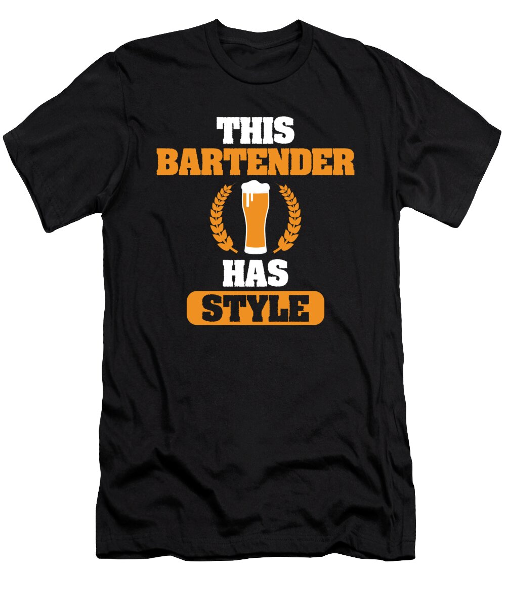 1 Bartender Barmaid Mixologist Barkeeper Bar Pub Gift Muc Designs T-Shirt