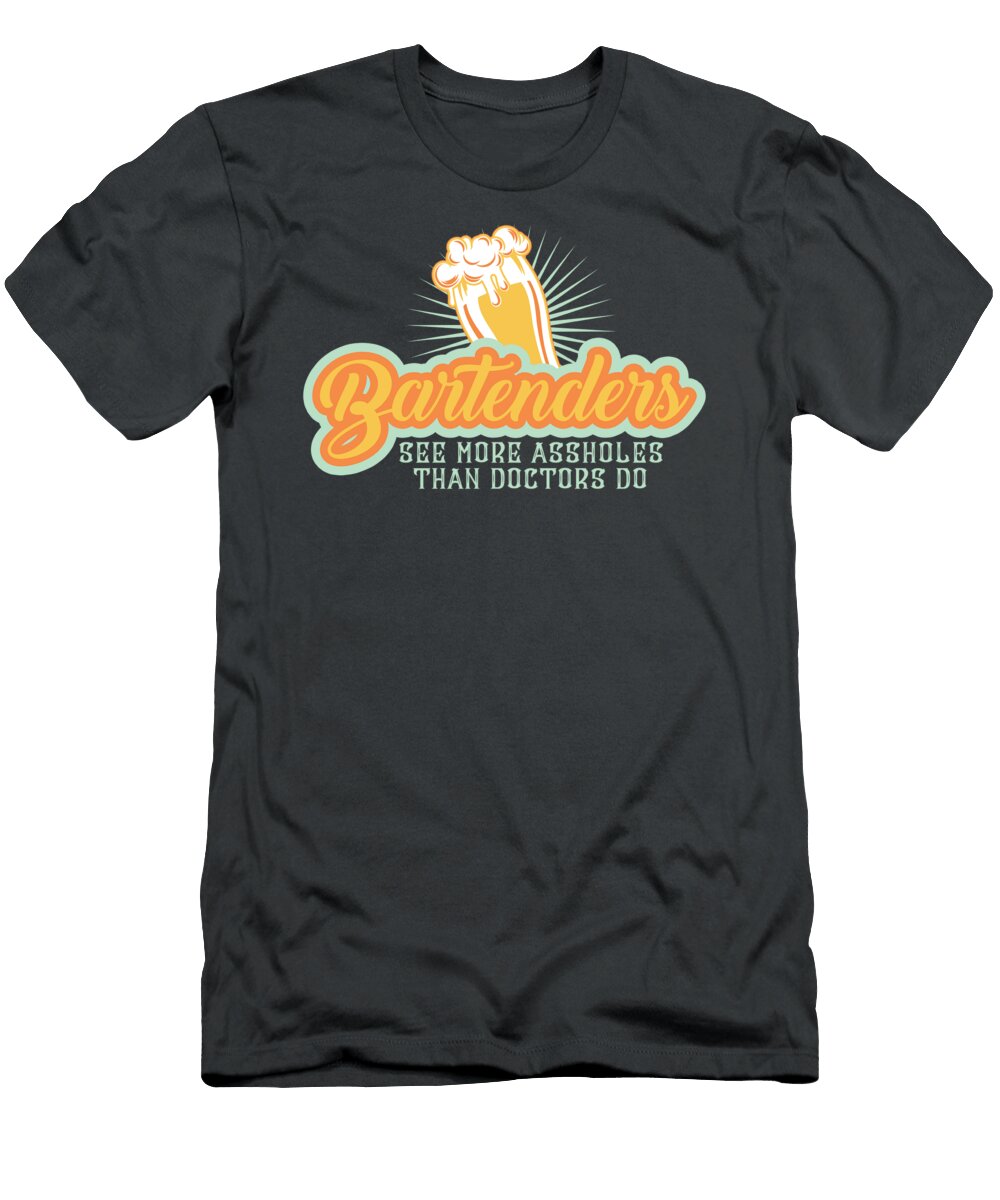 1 Bartender for Men Women Mixologist Tapster Chef Crazy Squirrel T-Shirt