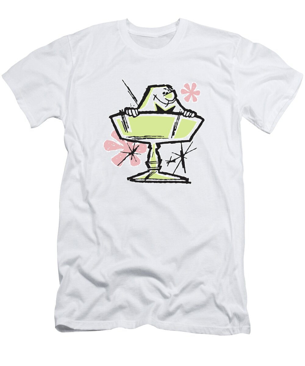 1 Bartender in Cocktail Glass Csa Images T-Shirt