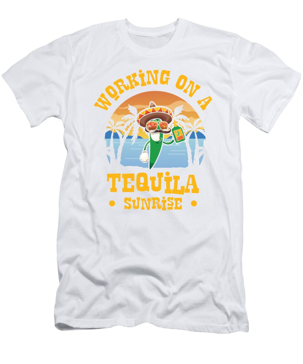 1 Bartender Mixing Tequila Sunrise Drinking Toms Store T-Shirt