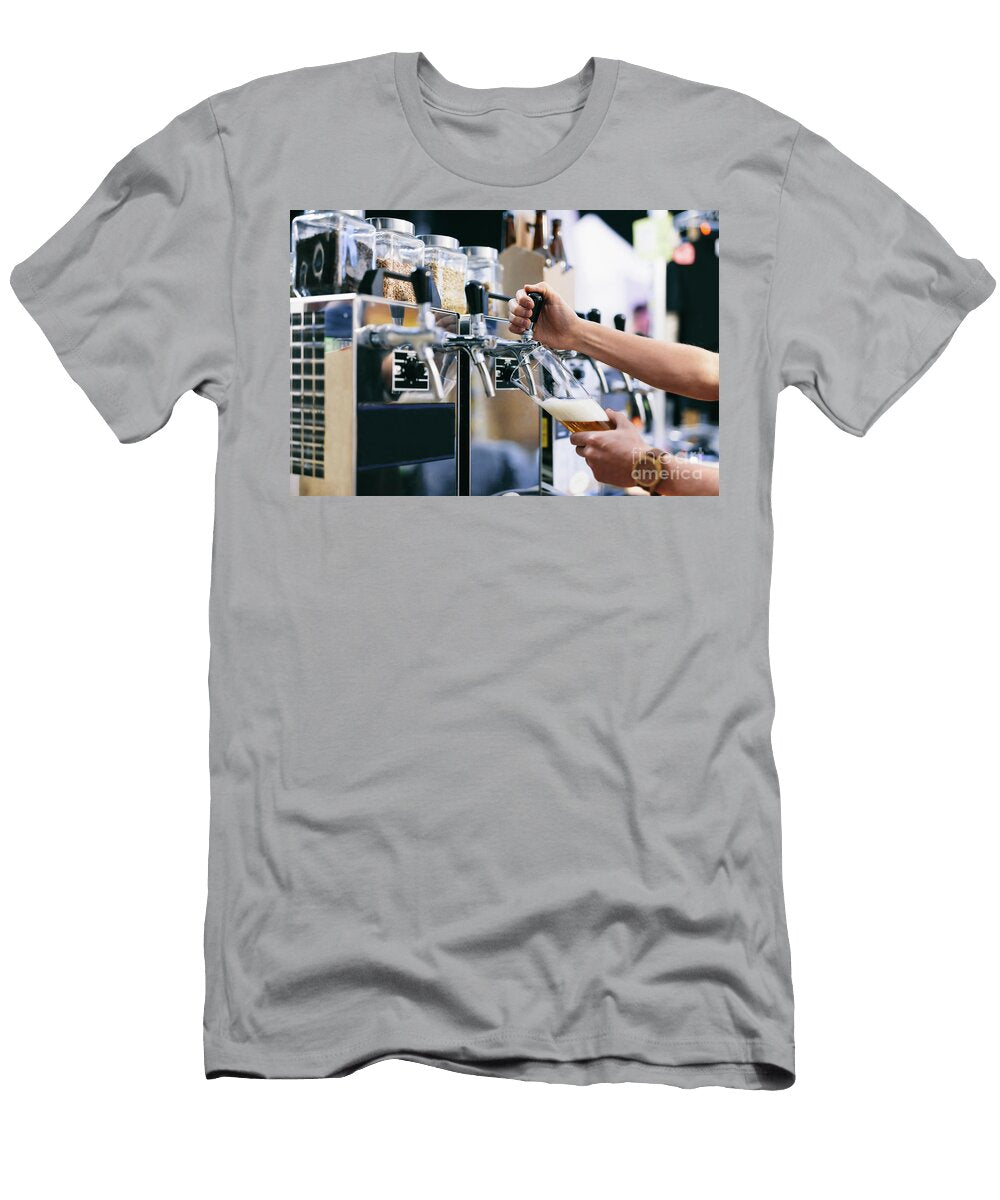 1 Bartender Pouring Craft Beer From a Tap At Beerfest Michal Bednarek T-Shirt
