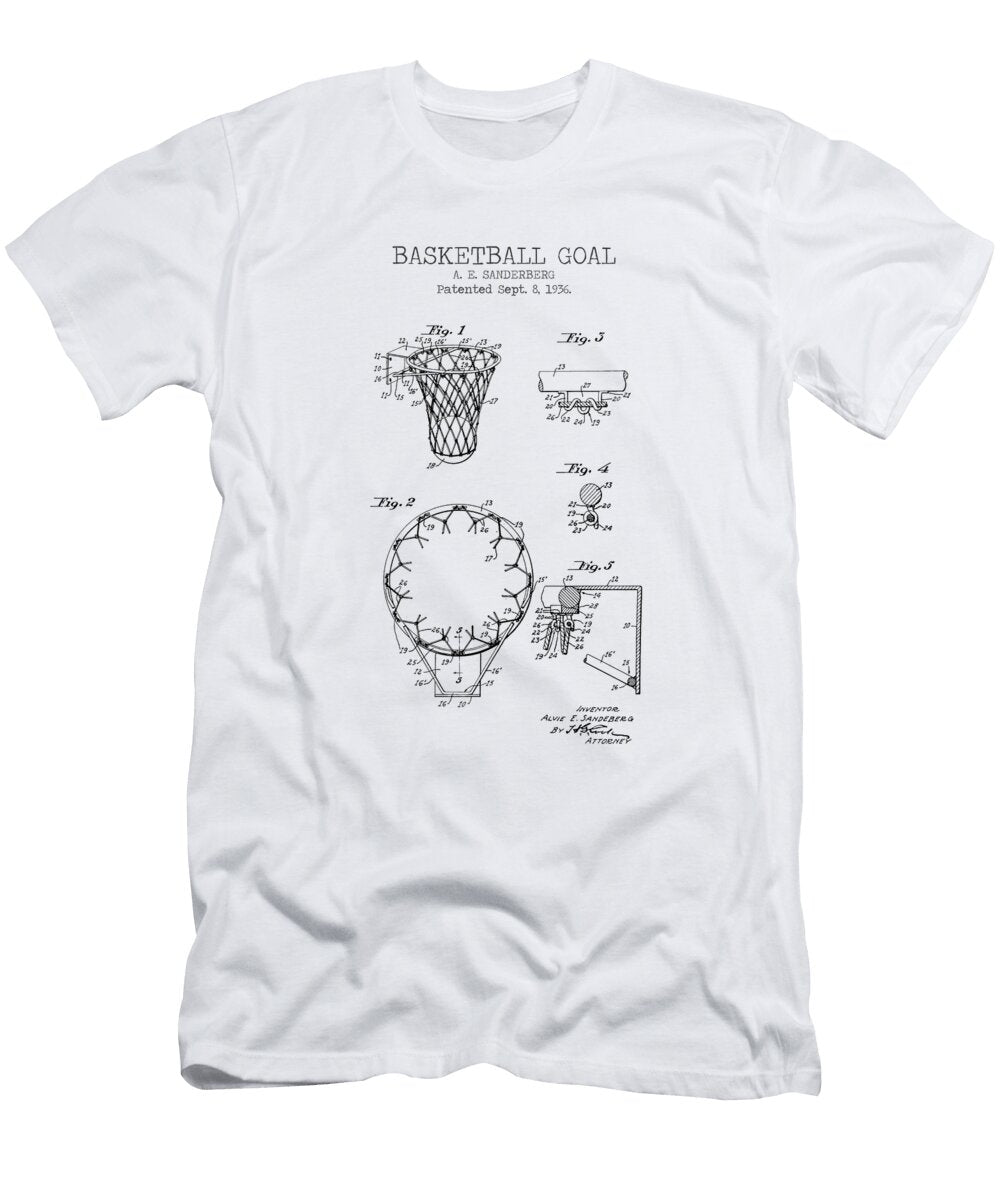 1 Basketball Goal Patent Denny H T-Shirt