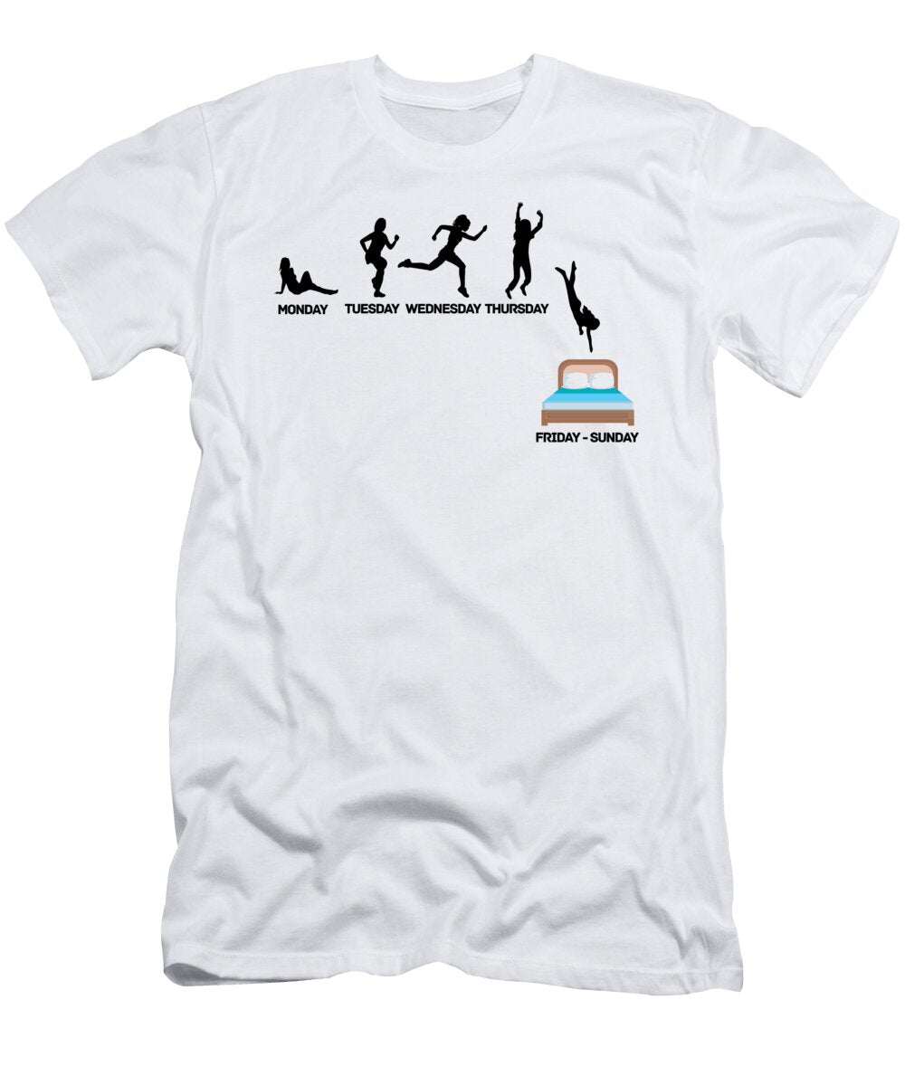 1 Bed Diver Days Funny Bedtime Sleeping Sleep Relax Florian Dold Art T-Shirt