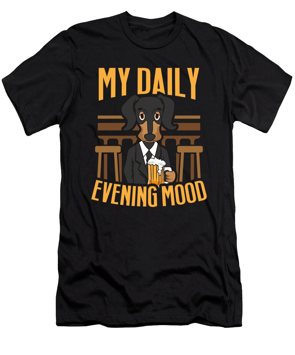 1 Beer Drinker Daily Evening Mood Dachshund Beer Colorfulsnow T-Shirt