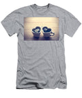 1 Black Coffee Espresso in Two Heart Shaped Cups Love Valentines Day Vintage Michal Bednarek T-Shirt