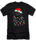 1 Black Poodle Dog Santa Christmas Tree Lights Dog Studi Alex T-Shirt