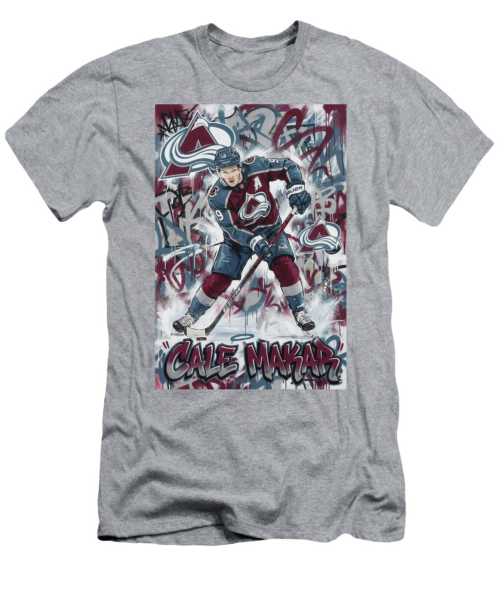 1 Cale Makar Graffiti Poster Hockey Player NHL Sampadart Gallery T-Shirt