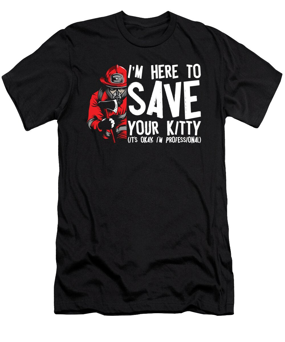 1 Cat Firefighting Professional Rescue Toms Store T-Shirt