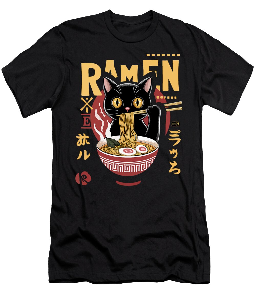 1 Cat Ramen Noodle Japanese Anime Manga Ramen Cat Zyneu Gangd T-Shirt
