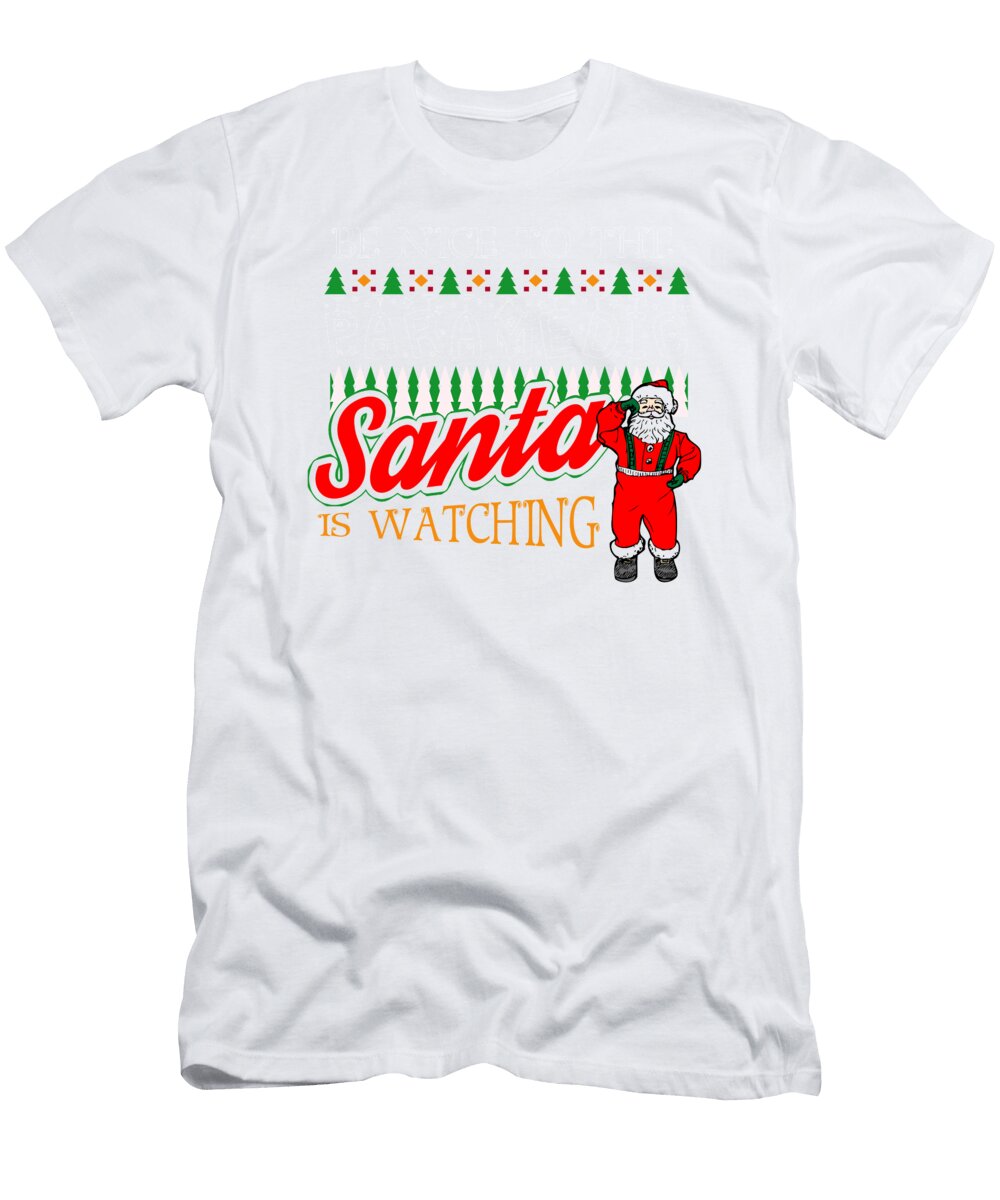 1 Christmas Paramedic Santa Says Be Nice to the Paramedic Kanig Designs T-Shirt