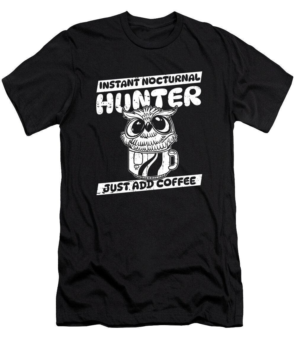 1 Coffee Barista Cafe Roaster Roasting Coffee Owl Crazy Squirrel T-Shirt