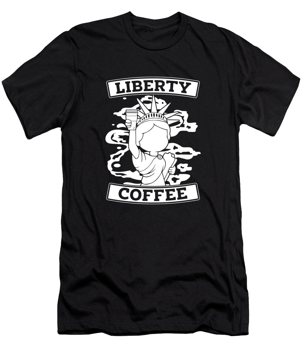 1 Coffee Barista Roasting Cafe Roaster Coffee 4th of July Crazy Squirrel T-Shirt