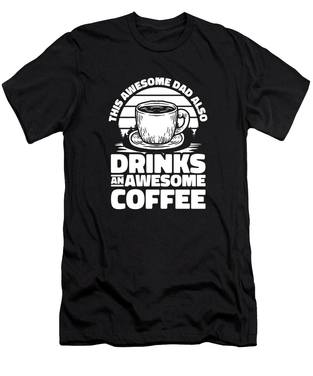 1 Coffee Cafe Barista Roasting Roaster Coffee Dad Crazy Squirrel T-Shirt