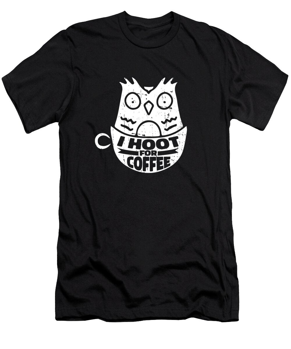 1 Coffee Cafe Roaster Barista Roasting Coffee Owl Crazy Squirrel T-Shirt