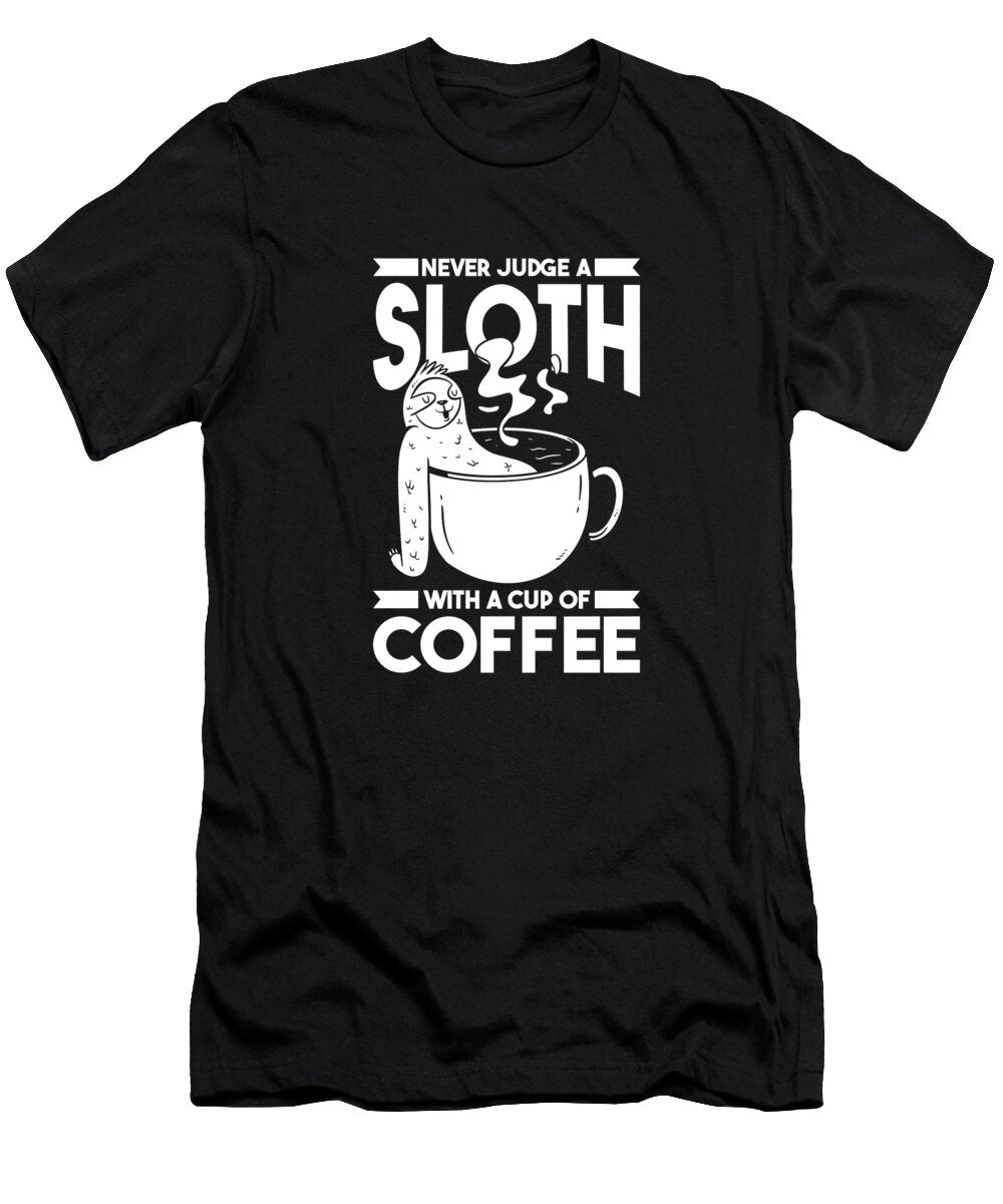 1 Coffee Cafe Roaster Barista Roasting Coffee Sloth Crazy Squirrel T-Shirt
