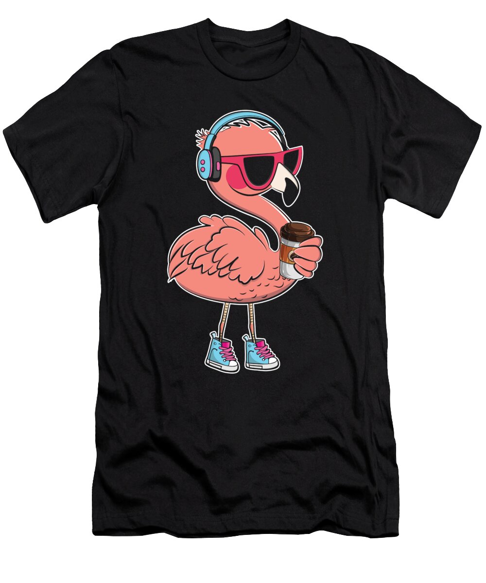 1 Coffee Caffeine Barista Roasting Cafe Coffee Flamingo Crazy Squirrel T-Shirt