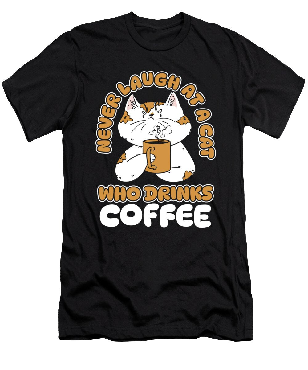 1 Coffee Caffeine Barista Roasting Cafe Roaster Coffee Cat Crazy Squirrel T-Shirt