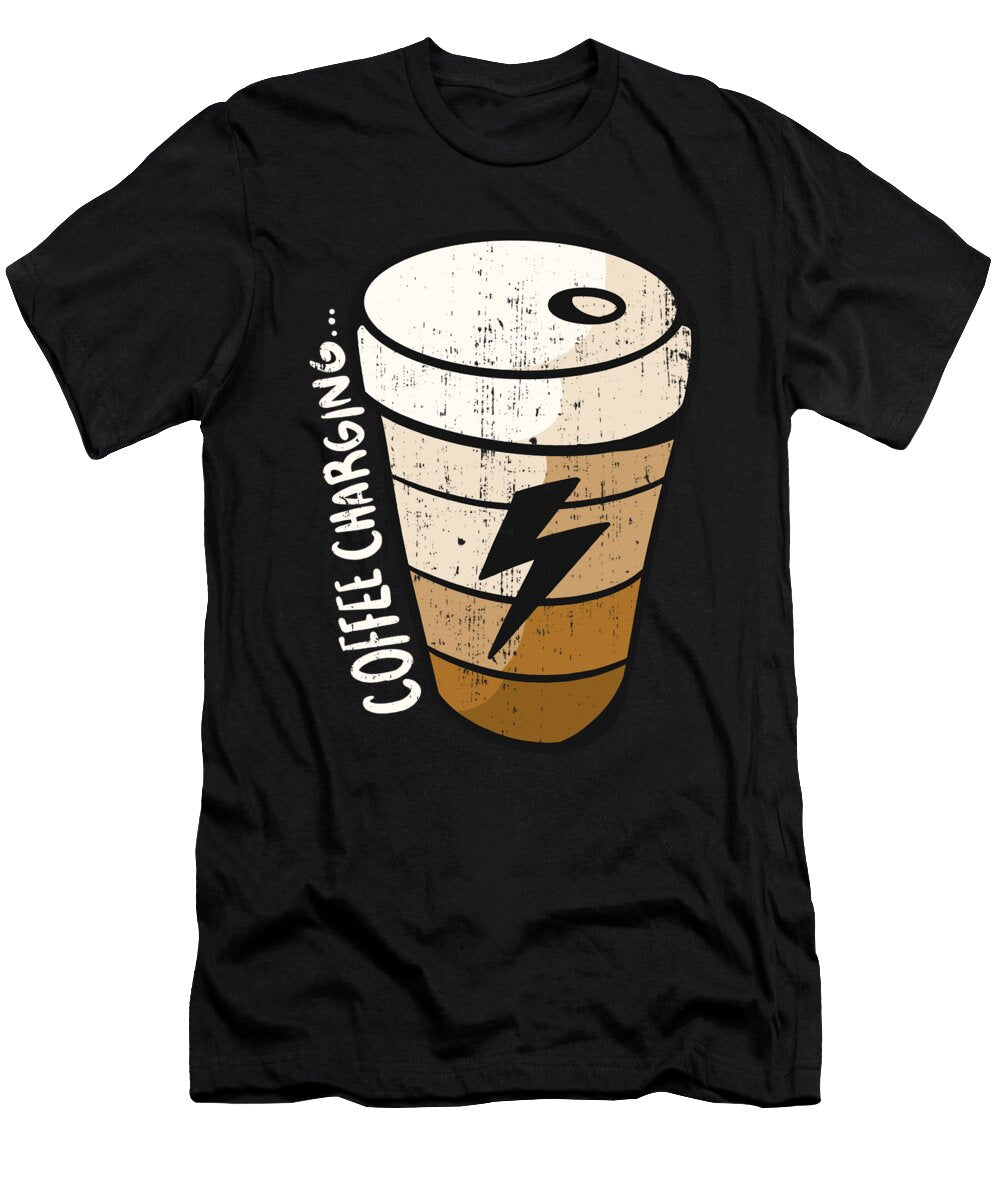 1 Coffee Charging Funny Sarcastic Humor Coffee Lover Florian Dold Art T-Shirt