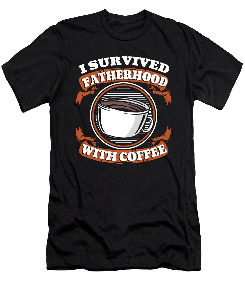 1 Coffee Father Barista Roasting Roaster Cafe Coffee Dad Crazy Squirrel T-Shirt